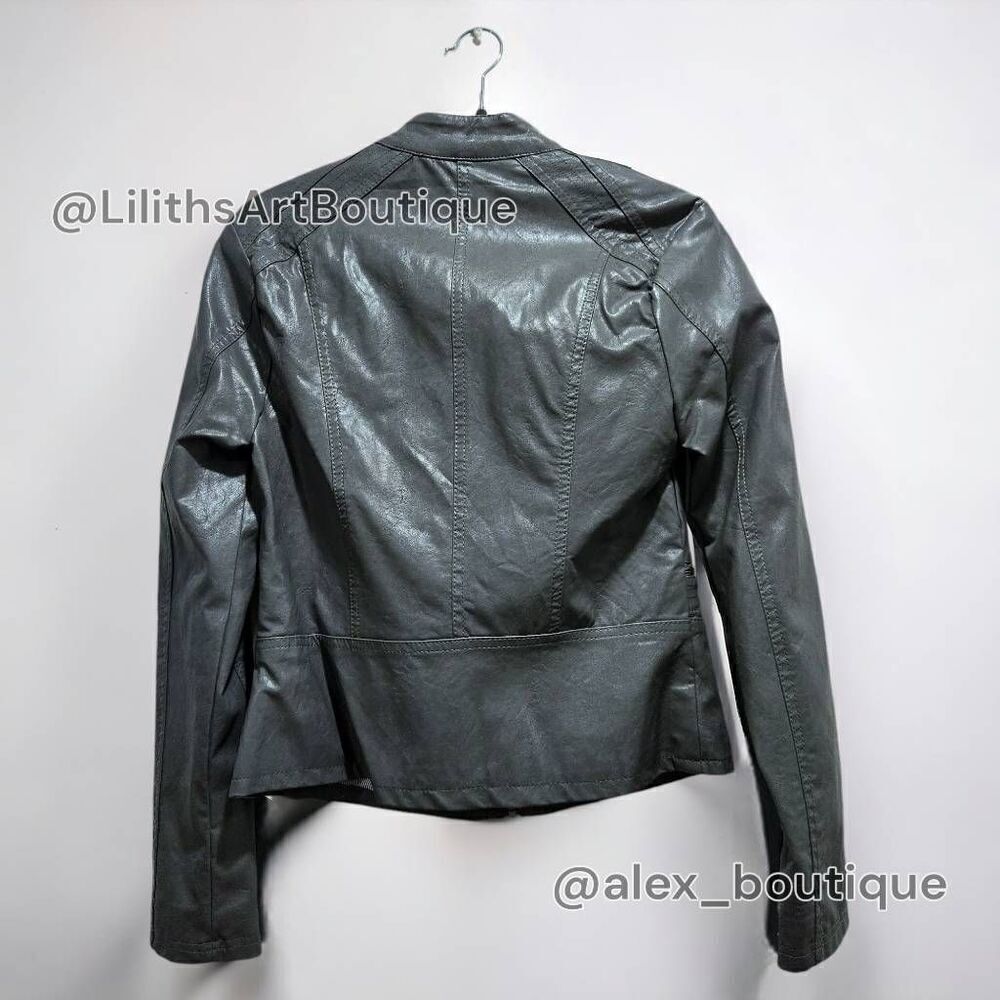 Apt.9 Faux Leather Moto Jacket(S013)-Size S for Women - Picture 4 of 10